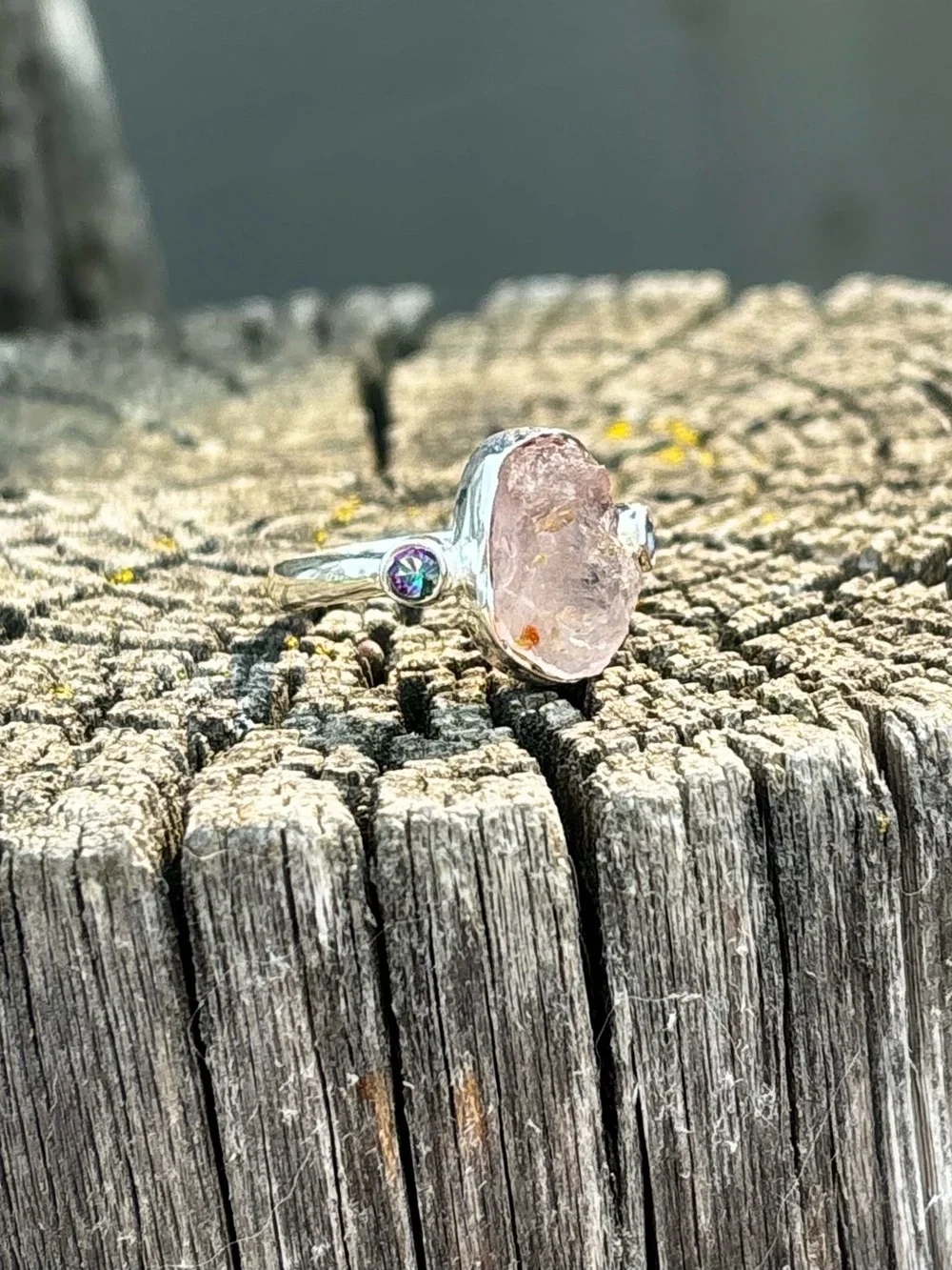 NEW! Rose Quartz & Mystic Quartz Ring